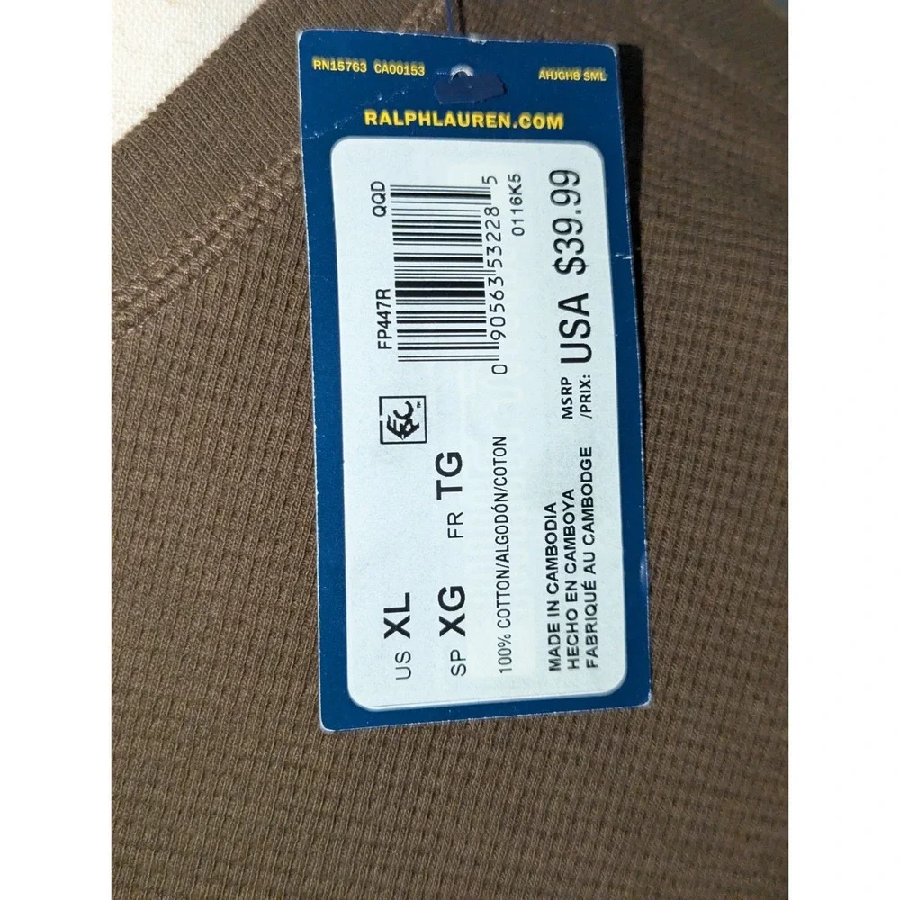 Polo Ralph Lauren Ribbed Crewneck Cotton Sweater‎ Size XL